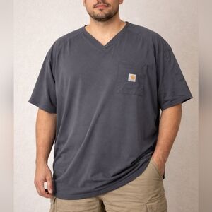 Carhartt Charcoal Pocket Short Sleeve Shirt XXL 3XL Relaxed Fit Workwear Tee